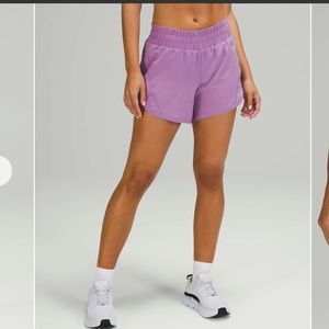 Lululemon Track That Mid-Rise Lined Short 5" Wisteria Purple